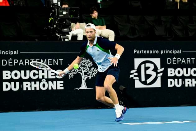 TENNIS : Open 13 Provence 2025 - Marseille - 10 02 2025 L Open 13 Provence se dispute du 10 au 16 fÃ vrier 2025 au Palais des Sports de Marseille. Hugo Grenier (FRA) MarseilleFrance  Copyright: xWilliamxCannarellax