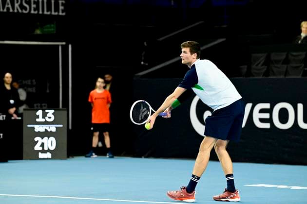TENNIS : Open 13 Provence 2025 - Marseille - 10 02 2025 L Open 13 Provence se dispute du 10 au 16 fÃ vrier 2025 au Palais des Sports de Marseille. Manuel Guinard (FRA) MarseilleFrance  Copyright: xWilliamxCannarellax