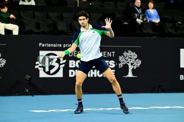 TENNIS : Open 13 Provence 2025 - Marseille - 10 02 2025 L Open 13 Provence se dispute du 10 au 16 fÃ vrier 2025 au Palais des Sports de Marseille. Pierre-Hugues Herbert (FRA) MarseilleFrance  Copyright: xWilliamxCannarellax