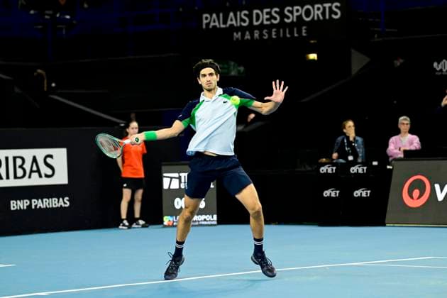 TENNIS : Open 13 Provence 2025 - Marseille - 10 02 2025 L Open 13 Provence se dispute du 10 au 16 fÃ vrier 2025 au Palais des Sports de Marseille. Pierre-Hugues Herbert (FRA) MarseilleFrance  Copyright: xWilliamxCannarellax