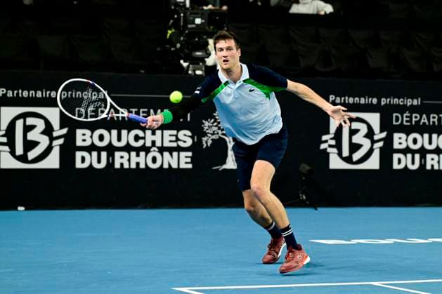 TENNIS : Open 13 Provence 2025 - Marseille - 10 02 2025 L Open 13 Provence se dispute du 10 au 16 fÃ vrier 2025 au Palais des Sports de Marseille. Manuel Guinard (FRA) MarseilleFrance  Copyright: xWilliamxCannarellax