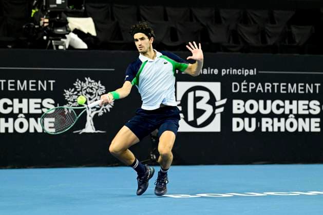 Sport Bilder des Tages TENNIS : Open 13 Provence 2025 - Marseille - 10 02 2025 L Open 13 Provence se dispute du 10 au 16 fÃ vrier 2025 au Palais des Sports de Marseille. Pierre-Hugues Herbert (FRA) MarseilleFrance  Copyright: xWilliamxCannarellax