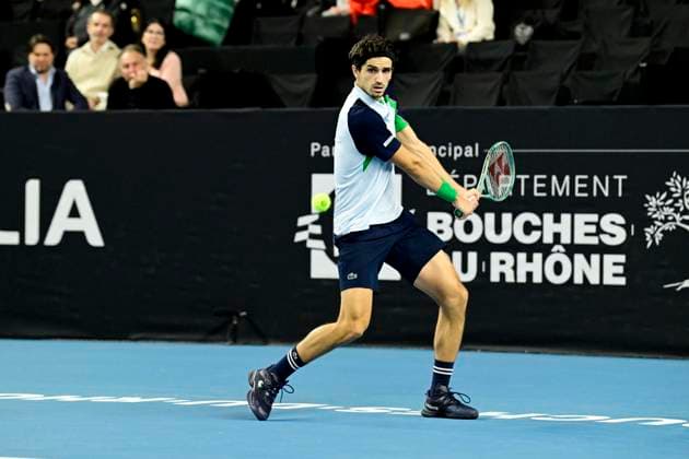 TENNIS : Open 13 Provence 2025 - Marseille - 10 02 2025 L Open 13 Provence se dispute du 10 au 16 fÃ vrier 2025 au Palais des Sports de Marseille. Manuel Guinard (FRA) MarseilleFrance  Copyright: xWilliamxCannarellax