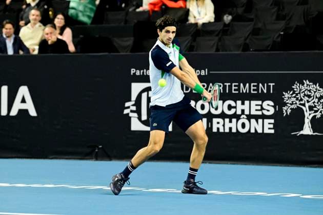 TENNIS : Open 13 Provence 2025 - Marseille - 10 02 2025 L Open 13 Provence se dispute du 10 au 16 fÃ vrier 2025 au Palais des Sports de Marseille. Pierre-Hugues Herbert (FRA) MarseilleFrance  Copyright: xWilliamxCannarellax