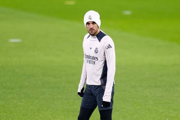 February 10, 2025, Manchester, Manchester, ENGLAND: Daniel Ceballos of Real Madrid looks on during the UEFA Champions League 2024 25 League Knockout Play-off First Leg Training And press conference, PK, Pressekonferenz at Manchester City Stadium on February 10, 2025 in Manchester, England. Manchester ENGLAND - ZUMAa181 20250210_zaa_a181_135 Copyright: xDennisxAgyemanx