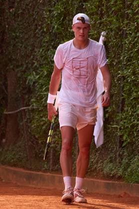 Holger Rune at training session prior to his matches at the IEB+ Argentina Open 2025 at Buenos Aires Lawn Tennis Club February 10, 2025 in Buenos Aires, Argentina. (Photo by Camilla Stolen, Imago) Buenos Aires Argentina Copyright: xCamillaxStolenx L1010886