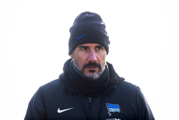 Football, Men, Season 2024 25, 2 Bundesliga, Hertha BSC, Training, Coach Cristian Fiel Hertha BSC , 11 02 2025, Copyright: xSebastianxRäppold MatthiasxKochx