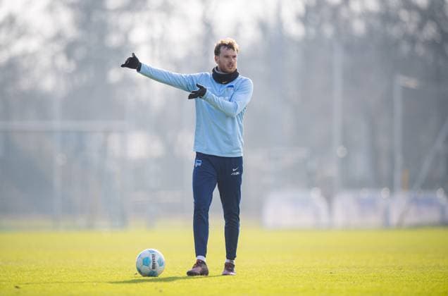 Soccer, Men, Season 2024 25, 2 Bundesliga, Hertha BSC, Training, Pascal Klemens Hertha BSC , 11 02 2025, Copyright: xSebastianxRäppold MatthiasxKochx