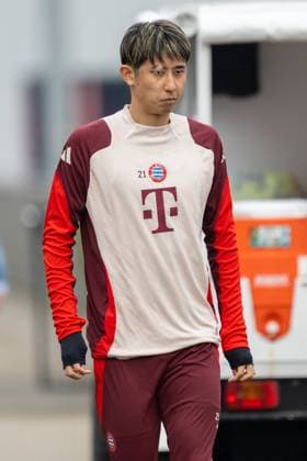 Hiroki Ito 21 FC Bayern Muenchen , final training before the UEFA Champions League match against Celtic Glasgow, season 2024 2025 at Saebener Strasse 11 02 2025 DFB regulations prohibit any use of photographs as image sequences and or quasi video Muenchen Bayern Germany Copyright: xkolbert-press UlrichxGamelx