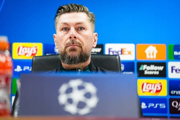 Champions League 2024-2025: press conference, PK, Pressekonferenz of Feyenoord Rotterdam - Feyenoord interim coach Pascal Bosschaart during the press conference of Feyenoord in preparation of the Champions League duel against AC Milan at Stadion Feijenoord De Kuip on 11 February 2025 in Rotterdam, The Netherlands. Copyright: xYannickxVerhoevenx
