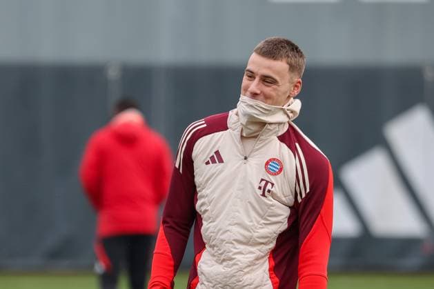 Gabriel Vidovic FC Bayern Muenchen, 24 , GER, Final training, FC Bayern Muenchen, Football, UEFA Champions League, Play offs, 2024 2025 season, 11 02 2025, GER, Final training, FC Bayern Muenchen, Football, UEFA Champions League, Play offs, 2024 2025 season, 11 02 2025 Muenchen Copyright: xEibner-Pressefoto JennixMaulx EP_JML