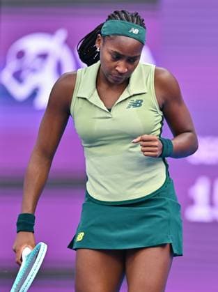 WTA, Tennis Damen QATAR OPEN TENNIS TOURNAMENT ROUND OF 32 Coco Gauff of the United States competes in her round of 32 match against Marta Kostyuk of Ukrain during the WTA Qatar TotalEnergies Open 2025 tennis tournament at the Khalifa International Tennis Complex in Doha, Qatar, on February 11, 2025. Copyright: xNOUSHADx