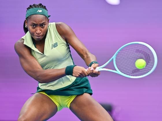 WTA, Tennis Damen QATAR OPEN TENNIS TOURNAMENT ROUND OF 32 Coco Gauff of the United States competes in her round of 32 match against Marta Kostyuk of Ukrain during the WTA Qatar TotalEnergies Open 2025 tennis tournament at the Khalifa International Tennis Complex in Doha, Qatar, on February 11, 2025. Copyright: xNOUSHADx