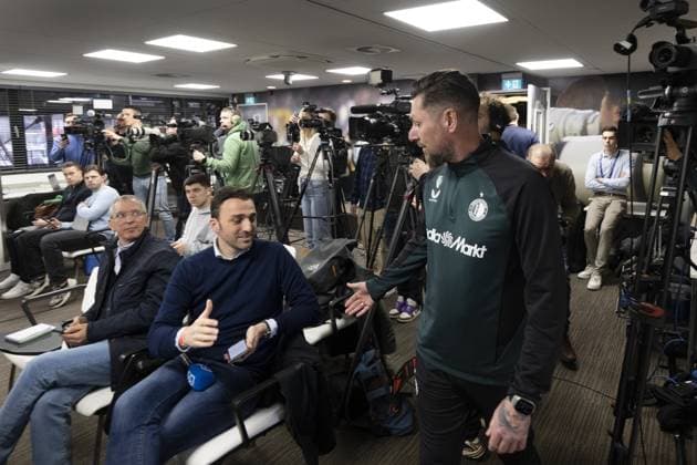 ROTTERDAM - Interim Feyenoord coach Pascal Bosschaart during the press conference, PK, Pressekonferenz ahead of the Champions League game against AC Milan at training complex 1908. ANP OLAF CRACK xVIxANPxSportx xxANPxIVx 519699625 originalFilename: 519699625.jpg