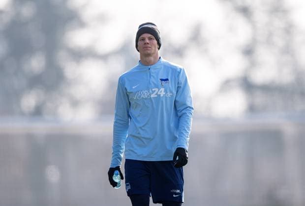 Soccer, Men, Season 2024 25, 2 Bundesliga, Hertha BSC, Training, Luca Schuler Hertha BSC , 11 02 2025, Copyright: xSebastianxRäppold MatthiasxKochx