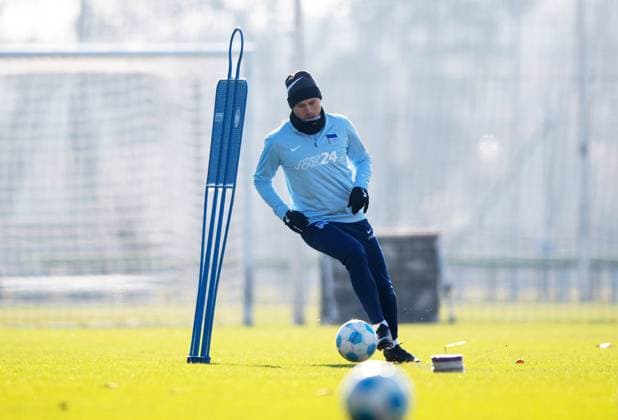 Soccer, Men, Season 2024 25, 2 Bundesliga, Hertha BSC, Training, Jon Dagur Thorsteinsson Hertha BSC , 11 02 2025, Copyright: xSebastianxRäppold MatthiasxKochx