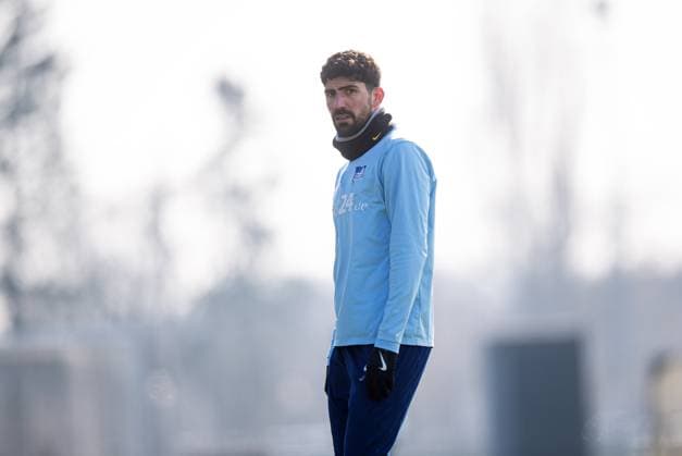 Soccer, Men, Season 2024 25, 2 Bundesliga, Hertha BSC, Training, Andreas Bouchalakis Hertha BSC , 11 02 2025, Copyright: xSebastianxRäppold MatthiasxKochx