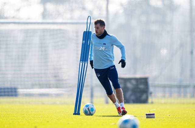 Soccer, Men, Season 2024 25, 2 Bundesliga, Hertha BSC, Training, Florian Niederlechner Hertha BSC , 11 02 2025, Copyright: xSebastianxRäppold MatthiasxKochx