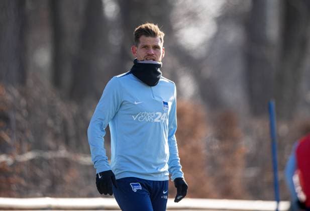 Soccer, Men, Season 2024 25, 2 Bundesliga, Hertha BSC, Training, Florian Niederlechner Hertha BSC , 11 02 2025, Copyright: xSebastianxRäppold MatthiasxKochx