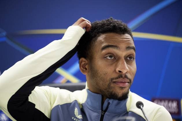 ROTTERDAM - Quinten Timber of Feyenoord during the press conference, PK, Pressekonferenz ahead of the Champions League game against AC Milan at training complex 1908. ANP OLAF CRACK xVIxANPxSportx xxANPxIVx 519701764 originalFilename: 519701764.jpg