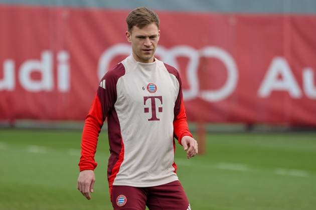 Joshua Kimmich FC Bayern Muenchen, 06 at training, GER, Final training, FC Bayern Muenchen, Football, UEFA Champions League, Play offs, 2024 2025 season, 11 02 2025, GER, Final training, FC Bayern Muenchen, Football, UEFA Champions League, Play offs, 2024 2025 season, 11 02 2025 Muenchen Copyright: xEibner-Pressefoto JennixMaulx EP_JML