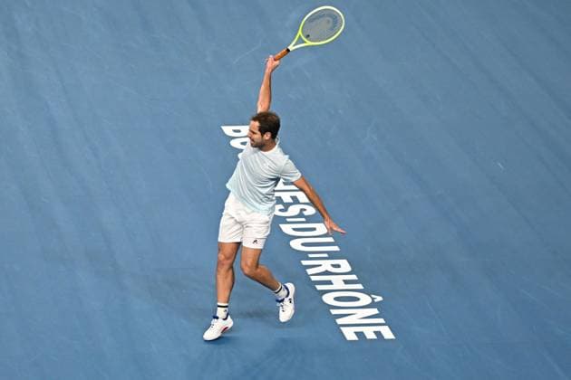 Open 13 Provence - Richard Gasquet v Alexander Biblik Richard Gasquet (FRA) during his last match at the Open 13 Provence in Marseille, on February, 11, 2025. Photo by Corinne Dubreuil ABACAPRESS.COM Marseille France  Copyright: xDubreuilxCorinne ABACAx