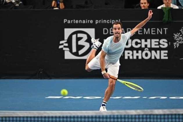 Open 13 Provence - Richard Gasquet v Alexander Biblik Richard Gasquet (FRA) during his last match at the Open 13 Provence in Marseille, on February, 11, 2025. Photo by Corinne Dubreuil ABACAPRESS.COM Marseille France  Copyright: xDubreuilxCorinne ABACAx