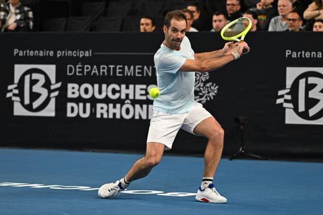 Open 13 Provence - Richard Gasquet v Alexander Biblik Richard Gasquet (FRA) during his last match at the Open 13 Provence in Marseille, on February, 11, 2025. Photo by Corinne Dubreuil ABACAPRESS.COM Marseille France  Copyright: xDubreuilxCorinne ABACAx