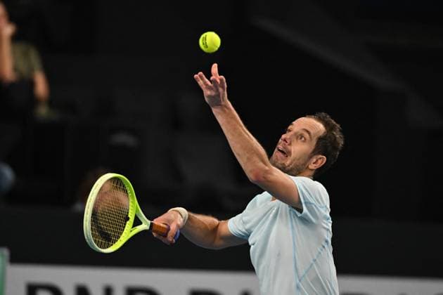 Open 13 Provence - Richard Gasquet v Alexander Biblik Richard Gasquet (FRA) during his last match at the Open 13 Provence in Marseille, on February, 11, 2025. Photo by Corinne Dubreuil ABACAPRESS.COM Marseille France  Copyright: xDubreuilxCorinne ABACAx