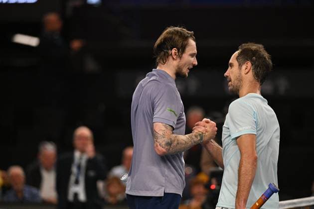 Open 13 Provence - Richard Gasquet v Alexander Biblik Richard Gasquet (FRA) during his last match at the Open 13 Provence in Marseille, on February, 11, 2025. Photo by Corinne Dubreuil ABACAPRESS.COM Marseille France  Copyright: xDubreuilxCorinne ABACAx
