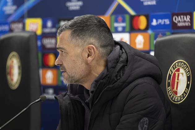 ROTTERDAM - AC Milan coach Sergio Conceicao during an AC Milan press conference, PK, Pressekonferenz ahead of the Champions League game against Feyenoord. ANP OLAF CRACK xVIxANPxSportx xxANPxIVx 519717164 originalFilename: 519717164.jpg