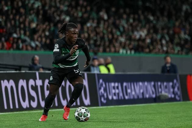 Lisbon, Portugal, February 11th,2025: Geovany Quenda (57 Sporting CP) in action during the UEFA Champions League football match between Sporting CP vs Borussia Dortmund at Estadio Jose Alvalade, Lisbon on February 11, 2025 (Joao Bravo SPP) Copyright: xJoaoxBravoxx xSPPx spp-en-JoBr-JBF-0519