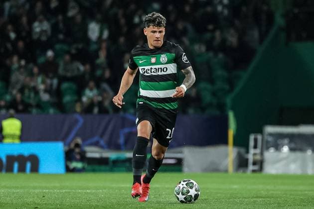 Lisbon, Portugal, February 11th,2025: Maximiliano Araujo (20 Sporting CP) in action during the UEFA Champions League football match between Sporting CP vs Borussia Dortmund at Estadio Jose Alvalade, Lisbon on February 11, 2025 (Joao Bravo SPP) Copyright: xJoaoxBravoxx xSPPx spp-en-JoBr-JBF-0585