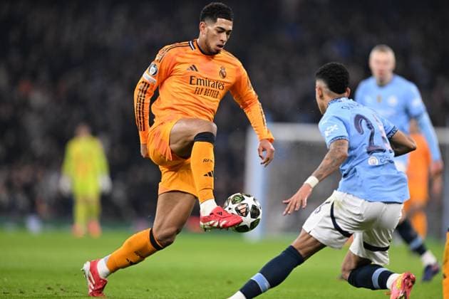 Jude Bellingham of Real Madrid during the UEFA Champions League 2024 25 football match between Real Madrid and Manchester City at the Etihad Stadium in Manchester (Richard Callis SPP) Copyright: xRichardxCallis SPPx spp-en-RiCa-spp_riCa_1102251477