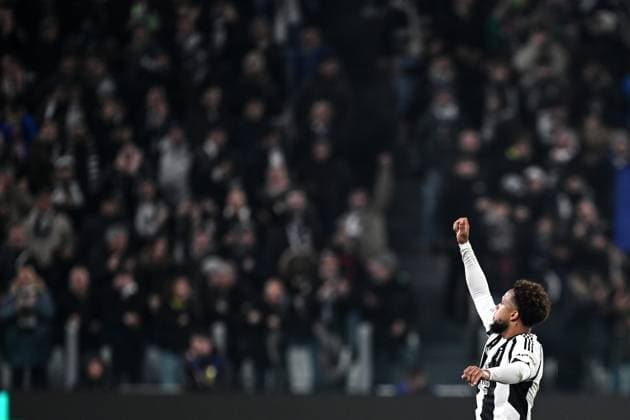 Mg Torino 11 02 2025 - Champions League Juventus-Psv Eindhoven foto Matteo Gribaudi Image nella foto: esultanza gol Weston McKennie 