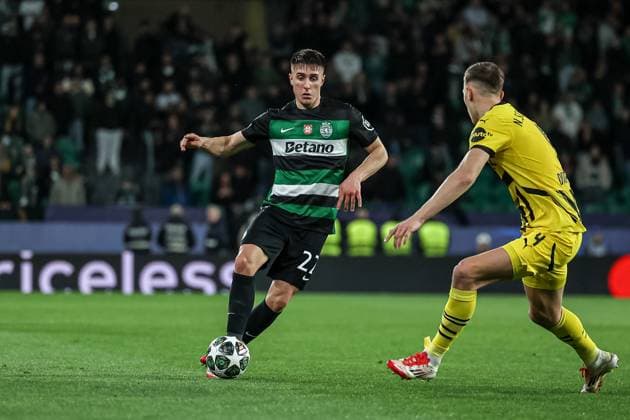 Lisbon, Portugal, February 11th,2025: Ivan Fresneda (22 Sporting CP) in action during the UEFA Champions League football match between Sporting CP vs Borussia Dortmund at Estadio Jose Alvalade, Lisbon on February 11, 2025 (Joao Bravo SPP) Copyright: xJoaoxBravoxx xSPPx spp-en-JoBr-JBF-0692
