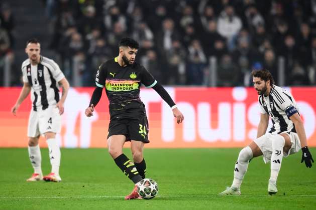 Juventus FC v PSV Eindhovena - UEFA Champion League Ismael Saibari of PSV Eindhoven in action during the UEFA Champions League 2024 25 knockout phase play-off first leg football match between Juventus FC and PSV Eindhoven. Turin Italy Copyright: xNicolòxCampox