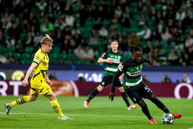 Geovany Quenda forward of Sporting CP during the UEFA Champions League 2024 25 League knockout phase play-offs first leg football match between Sporting CP and Borussia Dortmund at the Jose Alvalade stadium in Lisbon on February 11, 2025. UEFA Champions League - Sporting CP vs Borussia Dortmund (Valter Gouveia SPP) Copyright: xValterxGouveia SPPx spp-en-VaGo-VG_L0447
