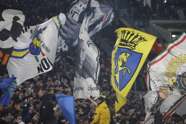 CALCIO - UEFA Champions League - Juventus FC vs PSV Eindhoven Juventus FC fans during the Uefa Champions League first leg play offâ??s, football match between Juventus FC and PSV Eindhoven. On 11 February 2025 at Allianz Stadium, Turin, Italy. Photo Nderim Kaceli. Turin Italy  Copyright: xIPAxSport ABACAx
