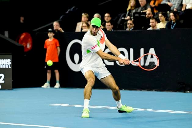 TENNIS : Open 13 Provence 2025 - Marseille - 11 02 2025 L Open 13 Provence se dispute du 10 au 16 fÃ vrier 2025 au Palais des Sports de Marseille. Nuno Borges (POR) MarseilleFrance  Copyright: xWilliamxCannarellax