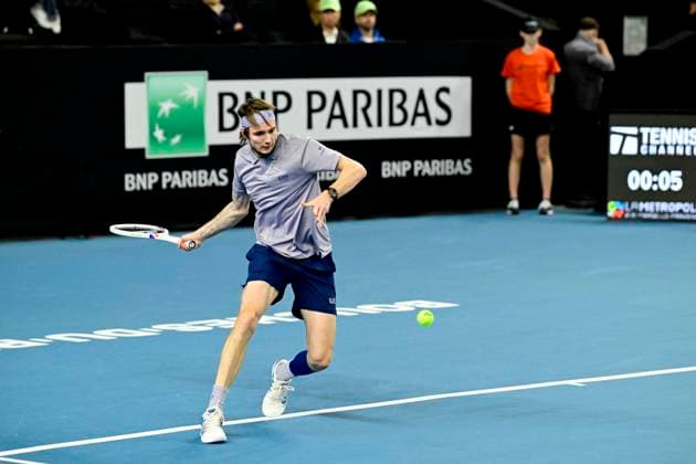 TENNIS : Open 13 Provence 2025 - Marseille - 11 02 2025 L Open 13 Provence se dispute du 10 au 16 fÃ vrier 2025 au Palais des Sports de Marseille. Alexander Bublik (KAZ) MarseilleFrance  Copyright: xWilliamxCannarellax