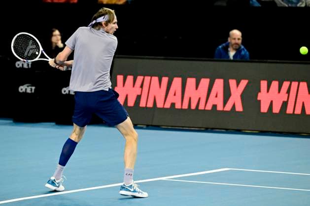 TENNIS : Open 13 Provence 2025 - Marseille - 11 02 2025 L Open 13 Provence se dispute du 10 au 16 fÃ vrier 2025 au Palais des Sports de Marseille. Alexander Bublik (KAZ) MarseilleFrance  Copyright: xWilliamxCannarellax