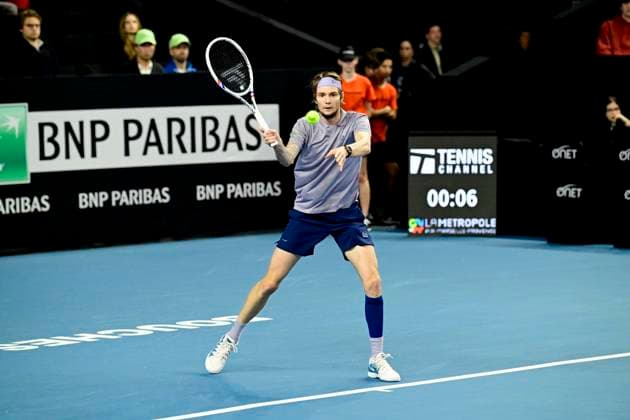 TENNIS : Open 13 Provence 2025 - Marseille - 11 02 2025 L Open 13 Provence se dispute du 10 au 16 fÃ vrier 2025 au Palais des Sports de Marseille. Alexander Bublik (KAZ) MarseilleFrance  Copyright: xWilliamxCannarellax
