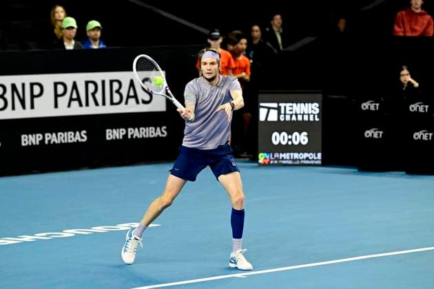 TENNIS : Open 13 Provence 2025 - Marseille - 11 02 2025 L Open 13 Provence se dispute du 10 au 16 fÃ vrier 2025 au Palais des Sports de Marseille. Alexander Bublik (KAZ) MarseilleFrance  Copyright: xWilliamxCannarellax