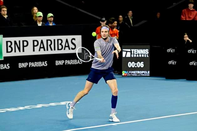 TENNIS : Open 13 Provence 2025 - Marseille - 11 02 2025 L Open 13 Provence se dispute du 10 au 16 fÃ vrier 2025 au Palais des Sports de Marseille. Alexander Bublik (KAZ) MarseilleFrance  Copyright: xWilliamxCannarellax