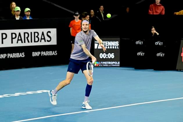 TENNIS : Open 13 Provence 2025 - Marseille - 11 02 2025 L Open 13 Provence se dispute du 10 au 16 fÃ vrier 2025 au Palais des Sports de Marseille. Alexander Bublik (KAZ) MarseilleFrance  Copyright: xWilliamxCannarellax