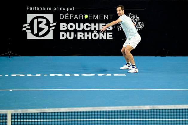 TENNIS : Open 13 Provence 2025 - Marseille - 11 02 2025 L Open 13 Provence se dispute du 10 au 16 fÃ vrier 2025 au Palais des Sports de Marseille. Richard Gasquet (FRA) MarseilleFrance  Copyright: xWilliamxCannarellax