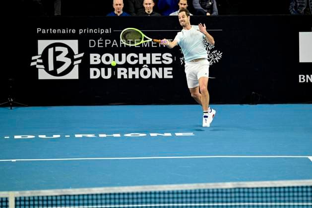 TENNIS : Open 13 Provence 2025 - Marseille - 11 02 2025 L Open 13 Provence se dispute du 10 au 16 fÃ vrier 2025 au Palais des Sports de Marseille. Richard Gasquet (FRA) MarseilleFrance  Copyright: xWilliamxCannarellax