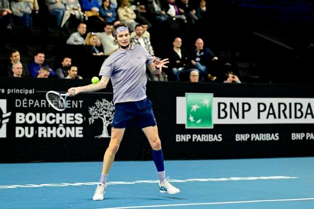 TENNIS : Open 13 Provence 2025 - Marseille - 11 02 2025 L Open 13 Provence se dispute du 10 au 16 fÃ vrier 2025 au Palais des Sports de Marseille. Alexander Bublik (KAZ) MarseilleFrance  Copyright: xWilliamxCannarellax