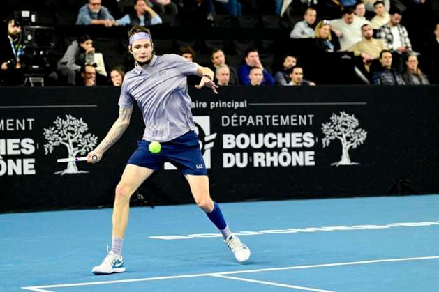 TENNIS : Open 13 Provence 2025 - Marseille - 11 02 2025 L Open 13 Provence se dispute du 10 au 16 fÃ vrier 2025 au Palais des Sports de Marseille. Alexander Bublik (KAZ) MarseilleFrance  Copyright: xWilliamxCannarellax